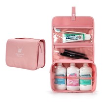 Hanging Toiletry Bag Waterproof Travel Cosmetic Makeup Organizer (Pink) - £11.66 GBP