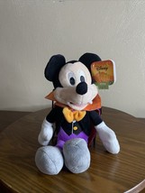 Disney Halloween Small 9&quot; Caped Vampire Mickey Mouse Plush Doll Toy - £3.80 GBP