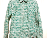 Talbots 8 Green Apples Womens Collared Long Sleeve Button Down Shirt Top... - $9.90