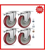 High Capacity 5-Inch Caster Wheels with Dual Locking for Stability - 4 Pack - $53.70 CAD