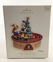 Hallmark Ornament Disney Mickey&#39;s Jingle Bell Express Magic Sound Motion 2007 - £51.39 GBP