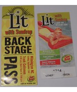 LIT With Sundrop NM Backstage Pass + Ticket Stub 2000 Wilmington NC Tras... - $12.77