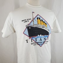 White Star Line Titanic Maiden Voyage T-Shirt Adult Medium Vintage Lee 90&#39;s - £25.98 GBP