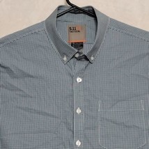 5.11 Tactical Shirt Mens XL Black Gingham Long Sleeve Button Workwear Co... - $31.87