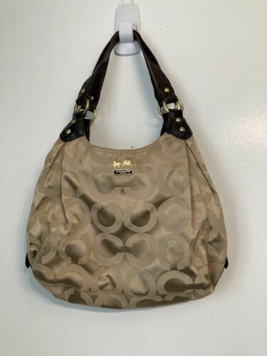 Coach madison op art sateen maggie shoulder bag sale