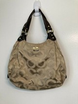 Coach Madison 14305 Signature Op Art Brown Sateen Maggie Carryall Should... - $89.00