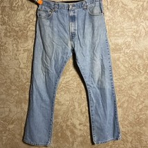 Levi’s 517 Jeans Boot Cut Mens 36x32 Med Wash Blue Denim Red Tab - £18.93 GBP