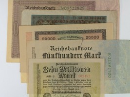 1920-1923 Allemagne 5-Notes Currency Kit Weimar République Treasury - £44.69 GBP