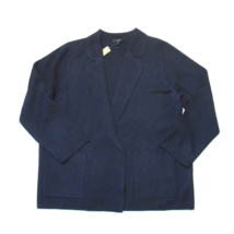 NWT J.Crew Eloise in Navy Blue Open-Front Sweater Blazer Cardigan L - £79.93 GBP