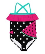 NWOT Sunshine Swing Girls Watermelon One Piece Swimsuit Set Size 8 - $10.99