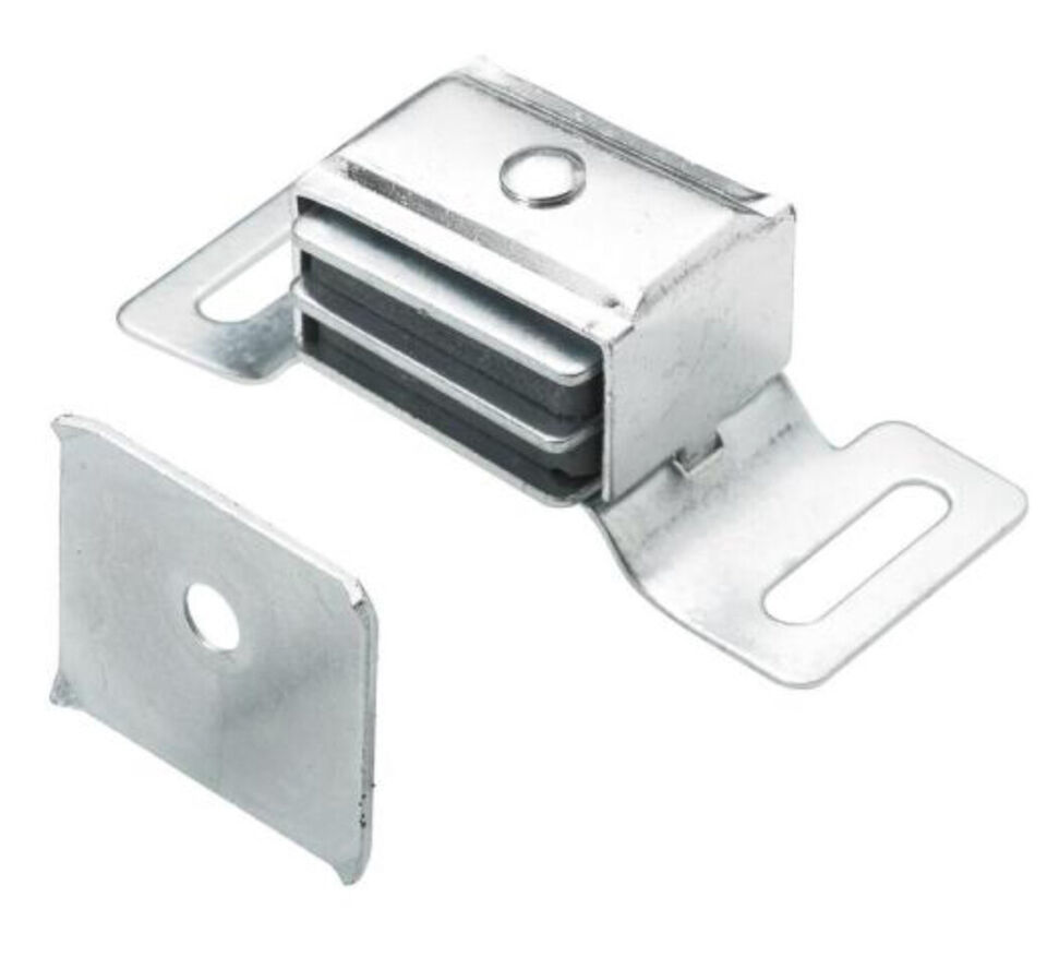 Everbilt Aluminum Magnetic Catch With Strike, (1-Pack) 3 Screws Included - $5.99