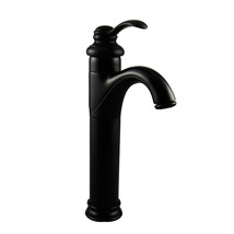 Single Handle Tall Bathroom Vessel SInk Lavatory Faucet Mixer Black Color  - £55.77 GBP