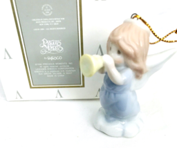 Precious Moments Angel Christmas Ornament Girl with Trumpet 1996 2.5&quot; Av... - £11.44 GBP