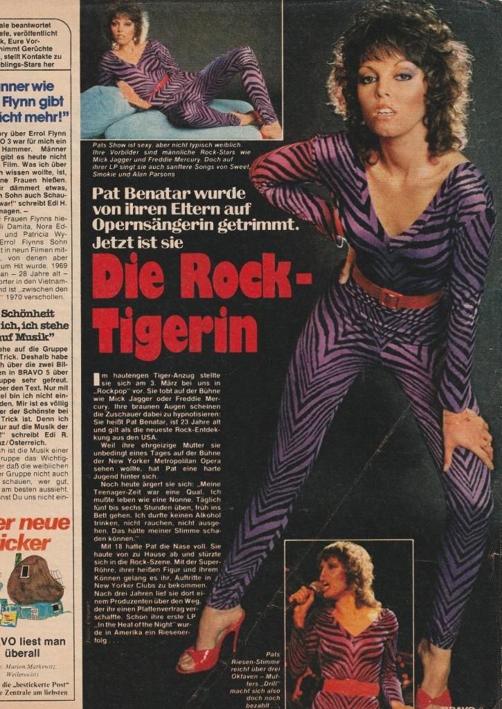 Pat Benatar teen magazine pinup clipping vintage purple outfit pix 80’s - $1.50