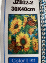 5D Diamond Painting Kits 30 cm x 40 cm Rose/Sunflowers Lot of 2 NEW - $14.24
