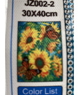 5D Diamond Painting Kits 30 cm x 40 cm Rose/Sunflowers Lot of 2 NEW - $14.24
