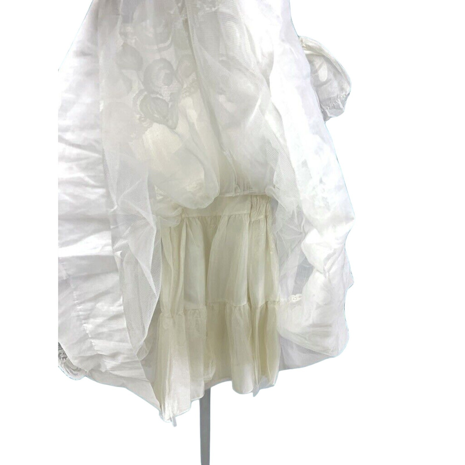 Vintage Girl 6-6X Party Dress Sheer Organdy Lace + Slip 1950s Item image 4