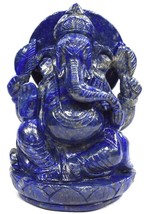 Lord Ganesha in Natural Lapiz Lazulli Gemstone - 1340 gms - £402.11 GBP