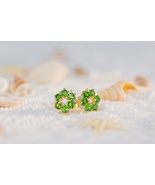 925 Sterling Silver Diopside Stud Earrings - $39.87