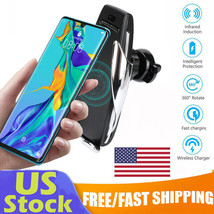 Wireless Automatic Clamping Smart Sensor Car Phone Holder Fast Charger Mount Usa - £23.72 GBP
