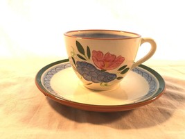 Vintage Stangl Pottery Fruit &amp; Flowers Cup &amp; Saucer  - £11.95 GBP