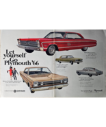 Chrysler Plymouth Go Plymouth 66 Chrysler Hard Top 1965 Vintage Print Ad - $15.85 CAD