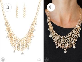 Paparazzi Necklace Set Fishing for Compliments - Gold   Necklace - £0.99 GBP