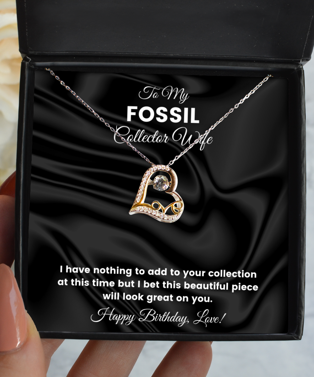Fossil Collector Wife Necklace Birthday Gifts - Love Pendant Jewelry Present