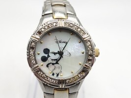 Disney Mickey Mouse Watch Womens MOP Dial New Battery - £15.97 GBP