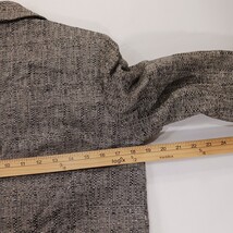 Kasper Blazer Women's Size 8 Gray Open Front Cropped Career Jacket Linen Blend image 5