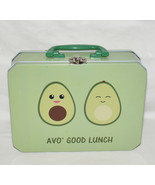 Vintage Metal Avocado Lunchbox &quot;AVO&#39; GOOD LUNCH&quot; Green Metal Graphic Lun... - £7.90 GBP