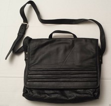 Black Genuine Leather Cross Body Shoulder Messenger Bag 12&quot;x10&quot; Made in INDIA - £54.27 GBP