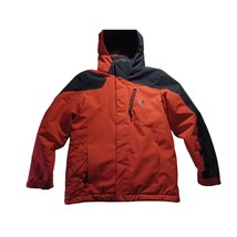 Spyder Ski Jacket Kids Hooded Insulated Liner Large 14/16 Black Red - £29.46 GBP