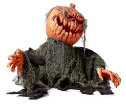 Animated Pumpkin Groundbreaker Prop Creepy Halloween Decor LED Sound 20&quot; ON SALE - £47.44 GBP
