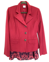Cabi Style #3175 Rhubarb Red Outing Jacket Size 4 &amp; Matching Blouse Tank Top EUC - £14.60 GBP