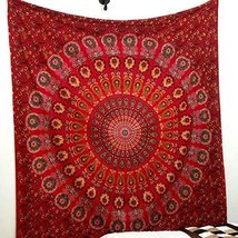 Red Large Indian Hippie Bohemian Wall Hanging Tapestry Home Decorations - £19.97 GBP