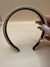 Claire’s Gold Metallic Fabric Headband Wide Structured Shimmer Hair Acce... - $9.89