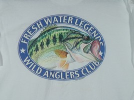 Vintage Hanes Fresh Water Legends Fishing Bass T-Shirt Large NOS - £15.84 GBP