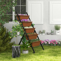 5-Tier Vertical Raised Garden Bed Elevated Planter w/Container Boxes &amp; W... - £124.30 GBP