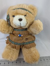 Teddy Precious Brown Bear Plush Indian Costume 15 Inch Dandee Stuffed Animal Toy - $39.95