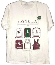 Loyola Ed Meagher Sports Tournament 2010 Men&#39;s White T Shirt Size Medium - £3.68 GBP