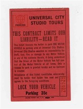 Universal City Studio Tours Parking Ticket 35 Cents Fee - $17.82
