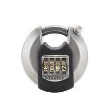 Master Lock Excell 70mm stainless steel outdoor combination discus padlock with  - $31.00