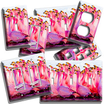 Tropical Birds Pink Flamingo Flock Light Switch Outlet Wall Plate Room Art Decor - £8.52 GBP+