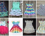 NEW Boutique Baby Girls Dress Lot Size 2T Mermaids Tie Dye Unicorn Tutu - £47.95 GBP