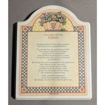 To A Very Special Friend 94093-2 Abbey Press Plaque 9”x10” - £11.22 GBP