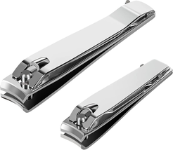 Nail Clippers Set 2Pcs Sharp Curved Fingernail &amp; Toenail Clippers Classi... - $10.67