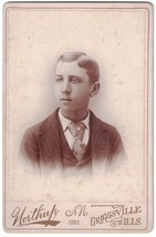 Cabinet Photo of Attractive Boy - Griggsville, ILL Late 1800s - £6.87 GBP