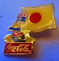Coca-Cola 1984 Olymypic International  Flag Lapel Pin Japan - £2.98 GBP