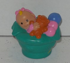 Fisher Price Current Little People Baby In Basket Figure - $9.65